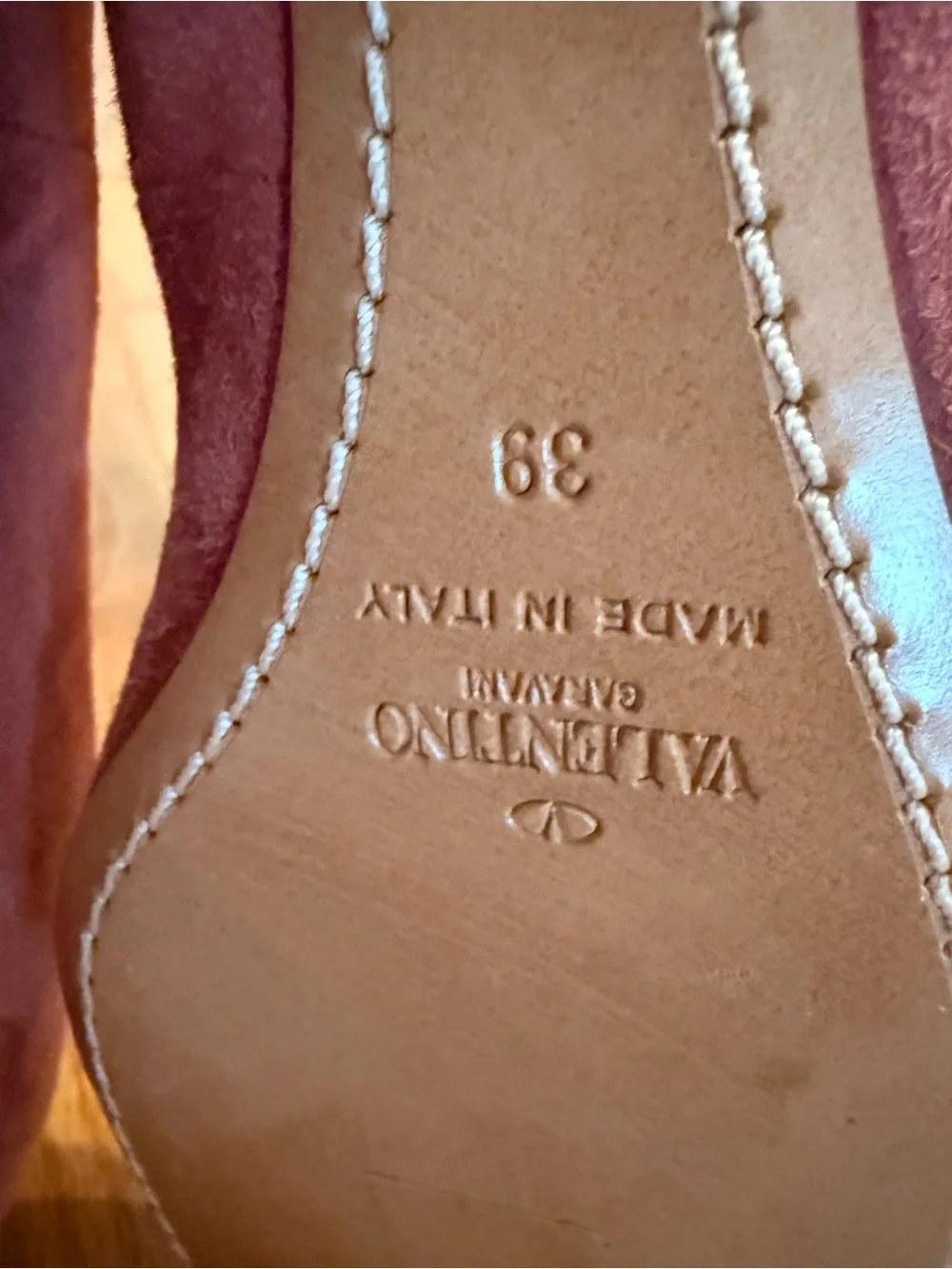 Valentino Pink Suede Ankle-Tie Pumps